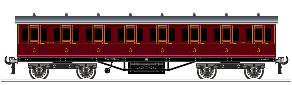 SECR - 3rd Class 3824